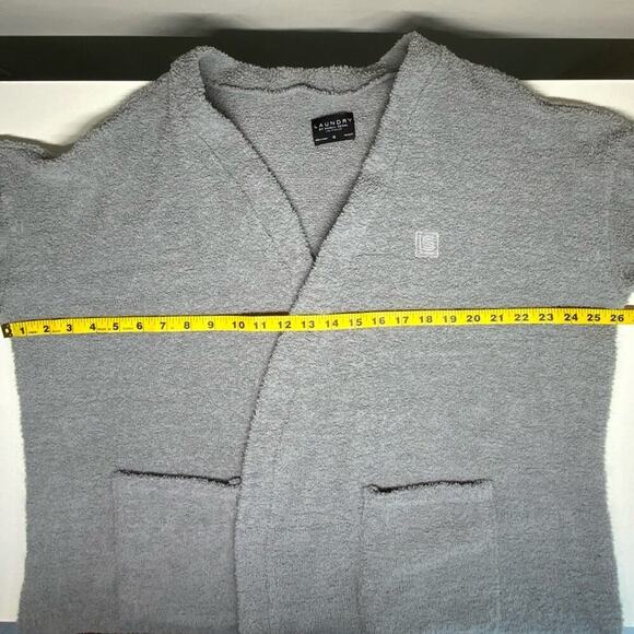 EUC | Laundry | Fleece Open Bath Robe | Gray | 1X - Picture 6 of 12